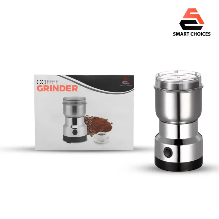 Multifunctional Mini Electric Coffee Grinder Machine 300W Stainless Steel Grinder with 4 Sharp Blades | Powerful Portable Grinder for Coffee Beans, Spices, Masala & Dry Ingredients