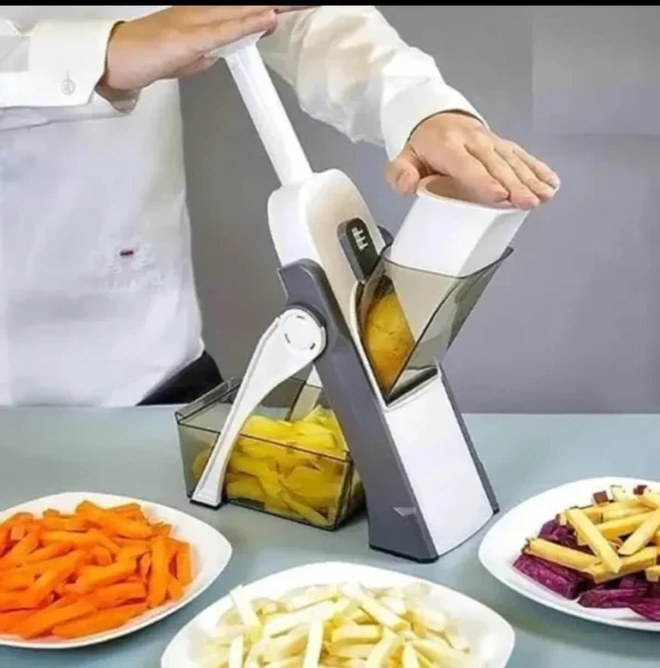 Mandoline Slicer | Safe & Multifunctional Adjustable Vegetable Cutter | Precision Slicing Machine for Potatoes, Onions, Carrots, Cucumbers & Fruits | Efficient Kitchen Tool for Cooking & Meal Prep - Image 3