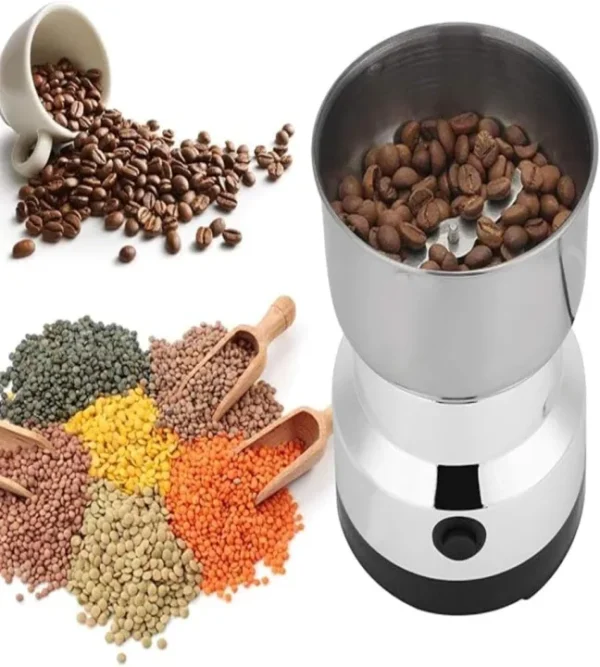 Multifunctional Mini Electric Coffee Grinder Machine 300W Stainless Steel Grinder with 4 Sharp Blades | Powerful Portable Grinder for Coffee Beans, Spices, Masala & Dry Ingredients - Image 5